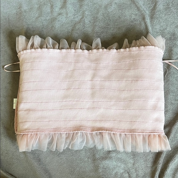 MABLE Soft Pink Ruffle cropped Tube Top size L - Picture 8 of 11